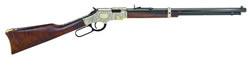 Henry Goldenboy Deluxe Engraved Lever Action Rifle H004MDD, 22 Magnum (WMR), 20.5", Walnut Stock, Blue Finish, 12 Rds