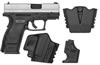Springfield XD Package XD9821HCSP06 Compact, 9mm, 3", Polymer Grip, Stainless Slide/Black Frame, 10 Rd, 16 Rd(Grip Extension)
