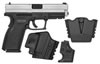 Springfield XD Package XD9301HCSP06, 9mm, 4", Checkered Polymer Grip, Stainless Slide/Black Frame, 16 Rd
