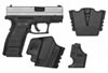 Springfield XD Package XD9822HCSP06 Subcompact, 40 S&W, 3", Checkered Polymer Grip, Stainless Slide/Black Frame, 9 Rd, 12 Rd(Grip Extension)