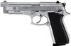 Taurus PT-92 Large Frame Pistol 1920159, 9mm, 5", Checkered Rubber Grip, Stainless Finish, 10 Rd, Fixed Sights