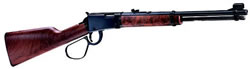 Henry Lever Action Carbine Rifle w/Large Loop H001L, 22 LR, 16 1/8 in, Walnut Stock, Blue Finish
