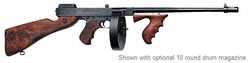 Thompson 1927A1 Deluxe Carbine Rifle T1, 45 ACP, 16 1/2 in, Semi-Auto, Walnut Stock, Blue Finish, 30 Rds