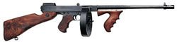 Thompson 1927A1 Deluxe Carbine Rifle T150D, 45 ACP, 16 1/2 in, Semi-Auto, Walnut Stock, Blue Finish, 30 Round & 50 Round Mags