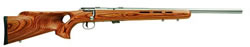 Savage MKII BTVS Rimfire Rifle 25725, 22 Long Rimfire Rifle, 21" Heavy Barrel, Bolt Action, Laminate Walnut Stock, Stain Steel Finish, 5 Rds