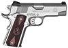 Springfield Champion 1911 Pistol PX9142LP, 45 ACP, 4 in Bull, Cocobolo Wood Grip, Stainless Finish, Tritium 3-Dot Sights, 7 Rd