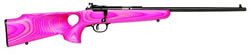Savage Cub T Youth Rifle 13745, 22 Short/Long/Long Rifle, 16", Pink Laminated Thumbhole Stock, Blue Finish, 1 Rds