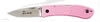 Kabar Dozier Folding Hunter Knife w/Pink Zytel Handle & Plain Edge 4062PK