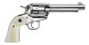 Ruger Bisley Vaquero Revolver 5129, 45 Long Colt, 5 1/2 in, Simulated Ivory Grip, High Gloss Stainless Finish, 6 Rd