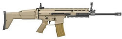 FN Herstal Scar Rifle 98501, 223 Rem./5.56 Nato, 16 1/4 in, Side Folding Polymer Stock, Dark Earth Finish, 30 Rd