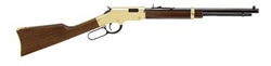 Henry Golden Boy Lever Action Youth Rifle H004Y, 22 Long Rifle, 16.25", Walnut Stock, Brass w/Blue Barrel