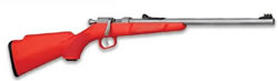Henry Mini Bolt Rifle H005S, 22 Long Rifle, 16 1/4 in, Orange Synthetic Stock, Stainless Steel Finish