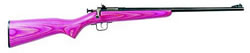 Crickett Single Shot Bolt Action Rifle 225, 22 Long Rifle, 16.125 in, Pink Laminate Stock, Blue Finish