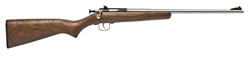Crickett Single Shot Bolt Action Rifle 238SS, 22 Long Rifle, 16.125 in, Wood Stock, Stainless Steel Finish