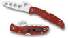 Spyderco C10TRW Blade/Opener Folder Knife w/Red FRN Handle