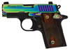 Sig P238 Pistol 238380RBT, 380 ACP, Pistol 2.7 in, Rosewood Grip, Black/Rainbo Finish, Night Sights, 6 Rd
