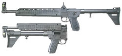 Kel-Tec SUB-2000 Semi-Auto Rifle SUB-2K40GLK22, 40 S&W, 16.1", Synthetic Stock, Blue Finish, w/Glock 22 Mag, 10 Rds