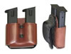 Galco Double Magazine Carrier w/Paddle Attachment, Black, Model DMP22B, For Pistol .357(auto stag metal/poly mag), 40/9mm(staggered metal/poly mag)