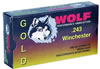 Wolf Gold Rifle Ammunition G243SP1, 243 Winchester, Jacketed Soft Point (SP), 100 GR, 2969 fps, 20 Rd/bx Wolf Gold Rifle Ammunition G243SP1, 243 Winchester, Jacketed Soft Point (SP), 100 GR, 2969 fps, 20 Rd/bx