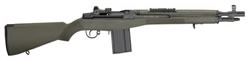Springfield M1A Scout SOCOM Semi-Auto Rifle AA9625, 308 Winchester, 16 1/4 in, Green Composite Stock, Carbon Finish
