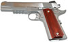 Colt Government Pistol O1070RG, 45 ACP, 5 in, Double Diamond Rosewood Grip, Stainless Finish, Accessory Rail, 8 Rd