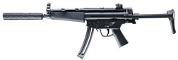 Umarex MP5 A5 Semi-Auto Rifle 2245250, 22 Long Rifle, 16.2 in, Adjustable Telestock Stock, Black Finish