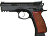CZ USA CZ75 B Target Pistol 91159 9mm 4 7 in Cocobolo Wood Grip Black Polycoat Finish Fiber Optic Front Adj Rear Sights 18 Rd