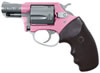 Charter Pink Lady Revolver 53230, 32 Harrington & Richardson Magnum, 2 in, Black Rubber Grip, Aluminum/Pink Finish, 5 Rd