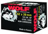 Wolf Rifle Ammunition 762BHP, 7.62 X 39mm, Hollow Point (HP), Bi-Metal,122 GR, 2396 fps, 1000 Rd/Case Wolf Rifle Ammunition 762BHP, 7.62 X 39mm, Hollow Point (HP), Bi-Metal,122 GR, 2396 fps, 1000 Rd/Case