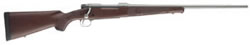 Winchester 70 Stainless Featherweight Rifle 535119255, 300 Winchester Short Magnum (WSM), 24 in, Grade I Walnut Stock, Stainless Steel Finish