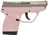 Taurus 738 Semi-Auto Pistol 1738039P, 380 ACP, 2.84 in, Pink Polymer Grip, Stainless Finish, 6 Rd