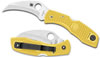 Spyderco Tasman Salt Yellow Folding Knife w/Hawbill Plain Edge Blade (C106PYL)