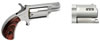 North American 22 Magnum Mini-Revolver Ported North American22MSP, 22 Magnum (WMR), 1.12 in, Rosewood Grip, Stainless Finish, 5 Rd