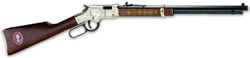 Henry Golden Boy Eagle Scout Rifle H004ES, 22 Short/Long/LR, 20 in, American Walnut Stock, Blue Steel/Brasslite Finish