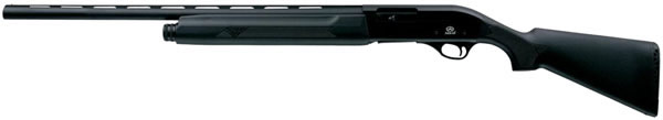 Akkar 600 Left-Hand Semi-Auto Shotgun 65003, 12 Gauge, 28 in, 2.75 in Chmbr, Synthetic Stock, Black Finish
