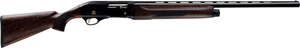 Akkar 600 Semi-Auto Shotgun 64020, 12 Gauge, 26 in, 2.75 in Chmbr, Walnut Stock, Black Finish