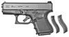 Glock 26 Gen4 Pistol PG2650201, 9mm, 3.46 in, Black Synthetic Grip, Black Finish, 10 Rd