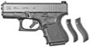 Glock 27 Gen4 Pistol PG2750201, 40 S&W, 3.46 in, Black Synthetic Grip, Black Finish, 9 Rd