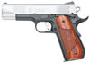 Smith & Wesson 1911 eSeries Pistol 108485, 45 ACP, 4.25 in, Wooden Laminate Grip, Black/Stainless Finish, 8 Rd