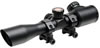TruGlo Tactical Scope w/Rings TG8504TLN, 4x, 32mm, Black, Illuminated Mil-Dot Reticle