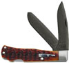 Remington Bullet Damascus Blade Trapper Clip/Spey Folding Knife w/Plain Edge (18964)