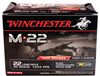 Winchester M-22 Rimfire Ammunition S22LRT, 22 Long Rifle, Blackened Plated Lead Round Nose (RN), 40 GR, 1255 fps, 1000 Rd