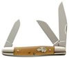 Ka-Bar Traditional Dogs Head 3 Blade Stockman Multiple Blades Folding Knife w/Straight Edge (8313)