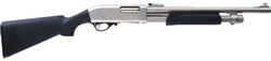 Akkar 300 Home Defense & Tactical Pump Shotgun 32971, 12 Gauge, 18.5 in, 3 in Chmbr, Black Synthetic Stock, Stainless Finish