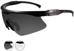 Wileyx Outdoors Matte Black/Smoke,Clear Safety Glasses (PT1SC)