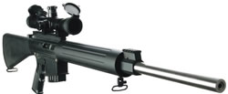 DPMS Panther LR-308 Fluted Rifle RFLR308F, 308 Winchester, 24 in, A2 Style Stock, Black Finish, 19 Rd