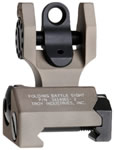 Troy BattleSight Rear Tritium Di-Optic Aperture (DOA) Folding, Dark Earth (FBSTTFT00)