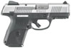 Ruger SR40C Pistol 3478, 40 S&W, 3.5 in, Glass Filler Nylon Grip, Stainless Slide/Black Frame Finish, 9 Rd