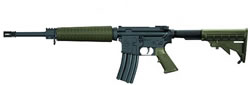 Armalite M15A4C Rifle, 6.8 MM Remington, 16 in, Semi-Auto, Collapsible Stock, Green/Black Finish, 10 Rds