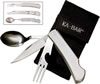Kabar 1301, Hobo 3-in-1 Utensil Kit w/Sheath, Stainless Steel